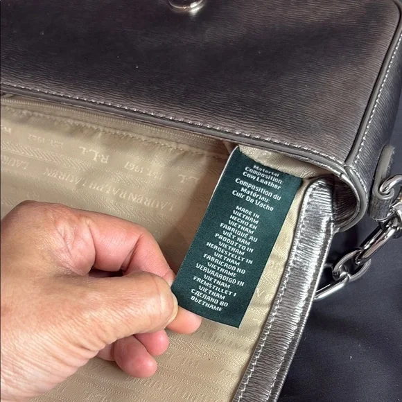 Lauren Ralph Lauren Silver metallic Crossbody Bag - Picture 6 of 10